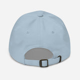 Doing My Best-Embroidered Minimalist Unisex Baseball Cap-Adjustable Cotton Dad Hat-light blue-back view