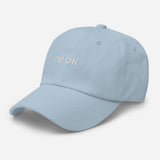 I'm Ok-Embroidered Minimalist Unisex Baseball Cap-Fun Adjustable Cotton Twill Dad Hat-light blue-semi front view