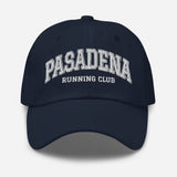Pasadena Running Club - Unisex Embroidered Baseball Cap - Collegiate Dad Hat -navy - front view