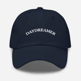 Daydreamer-Embroidered Unisex Minimalist Baseball Cap-Adjustable Cotton Twill Dad Hat-navy-front view