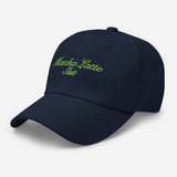 Matcha Latte Slut-Fun Embroidered Unisex Baseball Cap-Adjustable Cotton Twill Dad Hat-navy-semi front view