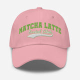 Matcha Latte Social Club - Embroidered Dad Hat - Unisex Adjustable Baseball Cap