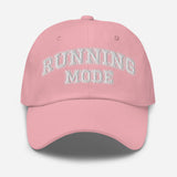 Running Mode - Varsity Logo Embroidered Baseball Cap - Sporty Unisex Running Cap - pink - front view