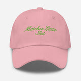 Matcha Latte Slut-Fun Embroidered Unisex Baseball Cap-Adjustable Cotton Twill Dad Hat-pink-front view