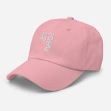 Seoul Korea - Travel Destination Embroidered Baseball Cap - Unisex Minimalist Dad Hat - pink - semi front view