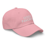 God's Favorite - Unisex Embroidered Baseball Cap - pink - semi front view