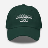 Self Love Club-Embroidered Unisex Baseball Cap-Adjustable Cotton Dad Hat-green-front view
