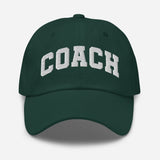 Coach - 3D Puff Embroidered Sporty Dad hat - Unisex Adjustable Baseball Cap - green- front view