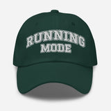 Running Mode - Varsity Logo Embroidered Baseball Cap - Sporty Unisex Running Cap - green - front view