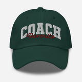 Favorite Coach - 3D Puff Embroidered Baseball Cap - Unisex Adjustable Cotton Twill Dad Hat - green - front view