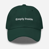 Empty Inside-Fun Embroidered Unisex Baseball Cap-Adjustable Cotton Twill Dad Hat-green-front view