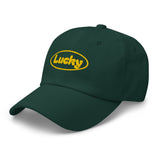 Lucky - Embroidered Unisex Dad Hat - St. Patrick's Day Green Baseball Cap-front view