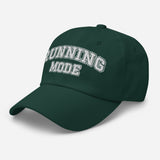 Running Mode - Varsity Logo Embroidered Baseball Cap - Sporty Unisex Running Cap - green - semi front view