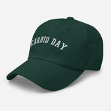Cardio Day - 3D Puff Embroidered Running Baseball Cap - Unisex Workout Hat - green - semi front view