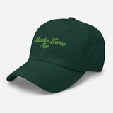 Matcha Latte Slut-Fun Embroidered Unisex Baseball Cap-Adjustable Cotton Twill Dad Hat-green-semi front view
