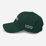 Unisex Embroidered Tennis Pickleball Hat | Fun Chinese Character Meme | Terrible at This, But Can't Stop - green - side view