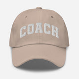 Coach - 3D Puff Embroidered Sporty Dad hat - Unisex Adjustable Baseball Cap - stone- front view