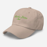 Matcha Latte Slut-Fun Embroidered Unisex Baseball Cap-Adjustable Cotton Twill Dad Hat-beige-sei front view