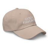 God's Favorite - Unisex Embroidered Baseball Cap - beige - semi front view