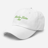 Matcha Latte Slut-Fun Embroidered Unisex Baseball Cap-Adjustable Cotton Twill Dad Hat-white-semi front view