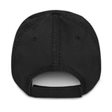 Delusional-Embroidered Unisex Distressed Baseball Cap-Adjustable Cotton Dad Hat-black-back view