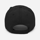 Hard To Please-Embroidered Unisex Distressed Baseball Cap-Adjustable Cotton Dad Hat-black-back view