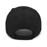 A Little Bit Spoiled-Embroidered Unisex Distressed Baseball Cap-Adjustable Cotton Dad Hat-black-back view