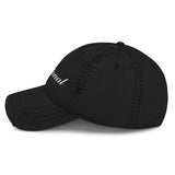 Delusional-Embroidered Unisex Distressed Baseball Cap-Adjustable Cotton Dad Hat-black-side view