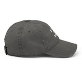 A Little Bit Spoiled-Embroidered Unisex Distressed Baseball Cap-Adjustable Cotton Dad Hat-gray-side view