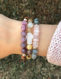 White Crystal Cross Bracelet