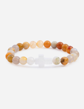 White Crystal Cross Bracelet