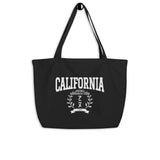 California Anime Research Club Fun Graphic Large Tote Bag-Black