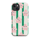 Googly Eyes Cartoon Flower on Stripe-MagSafe® tough Phone Case for iPhone®
