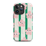 Googly Eyes Cartoon Flower on Stripe-MagSafe® tough Phone Case for iPhone®