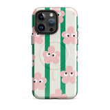 Googly Eyes Cartoon Flower on Stripe-MagSafe® tough Phone Case for iPhone®