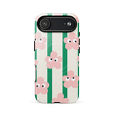 Googly Eyes Cartoon Flower on Stripe-MagSafe® tough Phone Case for iPhone®