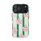 Googly Eyes Cartoon Flower on Stripe-MagSafe® tough Phone Case for iPhone®