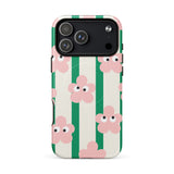 Googly Eyes Cartoon Flower on Stripe-MagSafe® tough Phone Case for iPhone®
