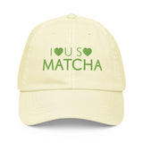 I Love You So Matcha - Women's Pastel Color Embroidered Baseball Cap