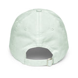 I Love You So Matcha - Women's Pastel Color Embroidered Baseball Cap - mint green - back view