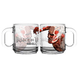 Attack on Titan Colossus Titan Clear Glass Coffee Mug - BUCKET POPCORN 