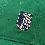 Attack on Titan Scout Crest Symbol Embroidered Unisex Green Baseball Cap - BUCKET POPCORN 