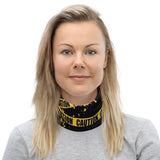 Yellow Caution Tape All Over Print Neck Gaiter - BUCKET POPCORN 