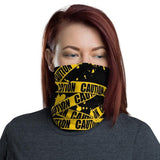 Yellow Caution Tape All Over Print Neck Gaiter - BUCKET POPCORN 