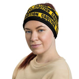 Yellow Caution Tape All Over Print Neck Gaiter - BUCKET POPCORN 