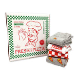 Fun Classic Pizza Box Unisex Socks 4 Pair Gift Set