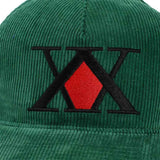 Hunter x Hunter Hunter's Association Logo Embroidered Corduroy Baseball Cap - BUCKET POPCORN 