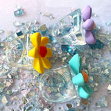 Fun Playful Summer Flower Clear Plastic Ring - BUCKET POPCORN 