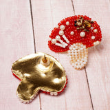 Seed Beading Chunky Mushroom Earrings - BUCKET POPCORN 