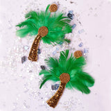 Seed Beading Chunky Palm Tree Earrings